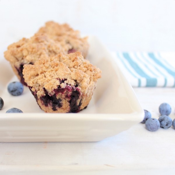 Gluten Free Blueberry Coffee Cake Muffins