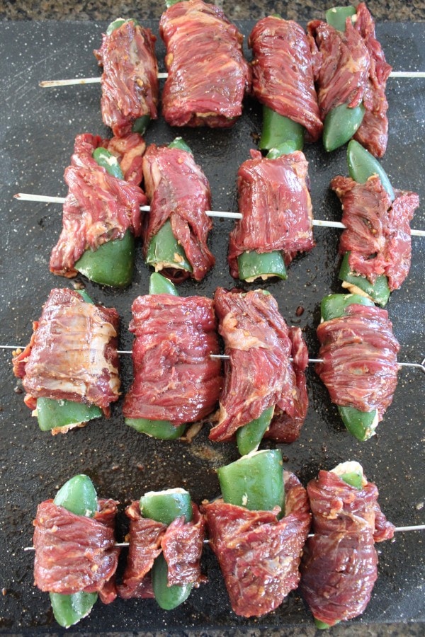 Steak Wrapped Jalapeño Popper Skewers Recipe