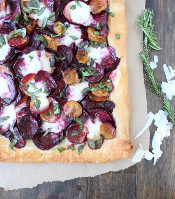 Roasted Beet and Cheese Tart