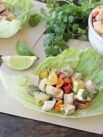 Chili Lime Chicken Taco Lettuce Cups