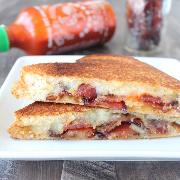 Sriracha Candied Bacon Grilled Cheese Recipe