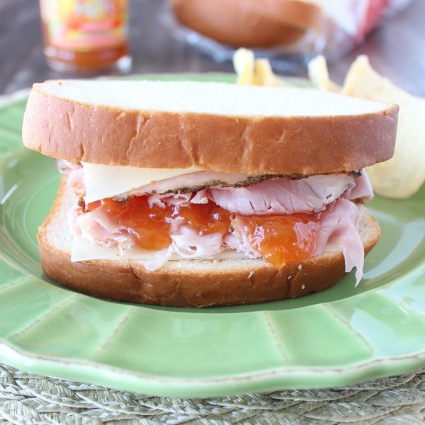 Apricot Ham and Swiss Sandwich