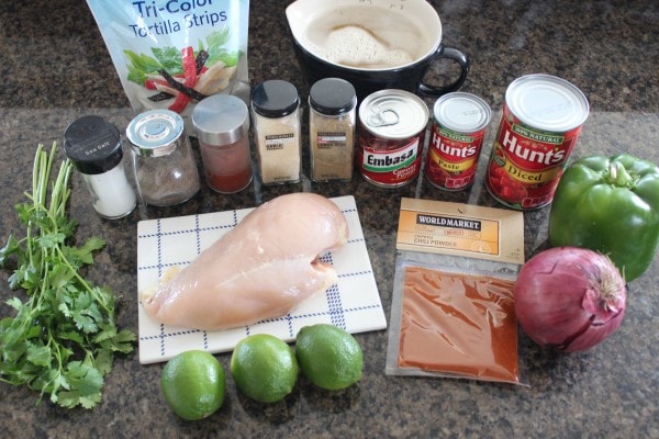 Slow Cooker Chipotle Chicken Tortilla Soup Ingredients