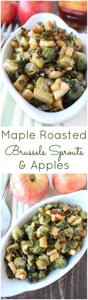 Maple Roasted Brussels Sprouts & Apples