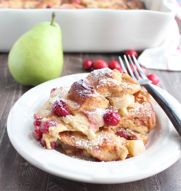 Cranberry Pear French Toast Bake Recipe
