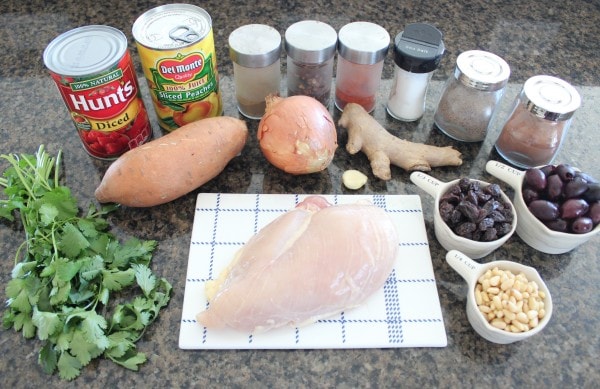Moroccan Chicken and Peaches Ingredients