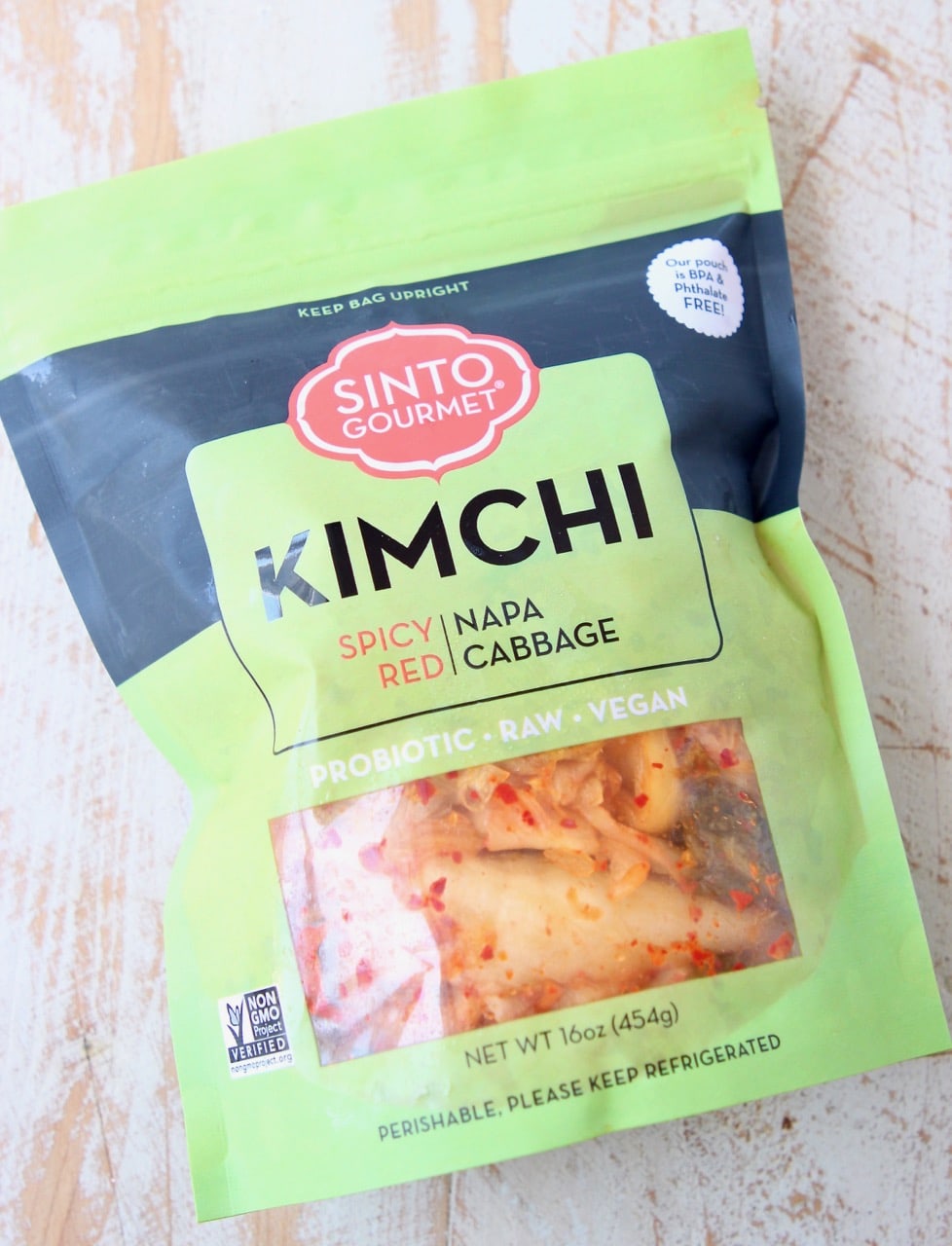 Package of Sinto Vegan Kimchi