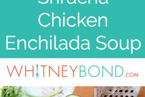 This Slow Cooker Chicken Enchilada Soup recipe is easy to prep in only 10 minutes & given a deliciously spicy kick with the addition of Sriracha!