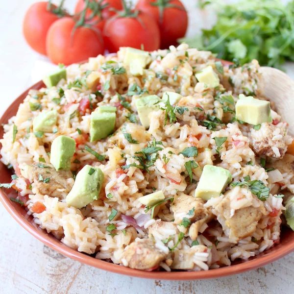 In one pot and under an hour, whip up this delicious Taco Chicken and Rice for dinner, it's flavorful, easy to make and gluten free!