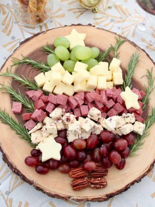 Christmas tree cheese and charcuterie board