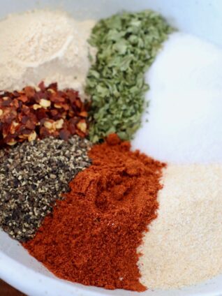 spices in bowl for chicken seasoning