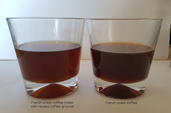 reusing coffee grounds for French Press