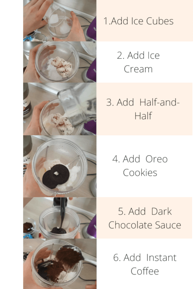 How to make an Oreo Frappuccino at home: Step 1