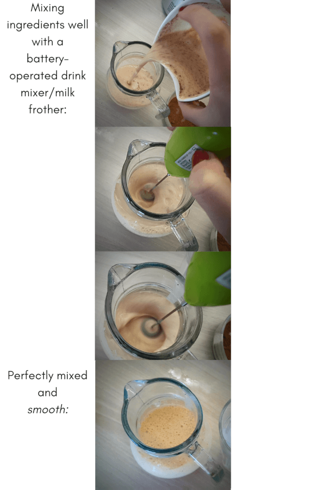 Making iced pumpkin spice latte: Step 2