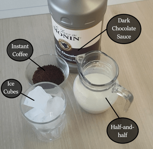Dark Chocolate Mocha Frap Ingredients