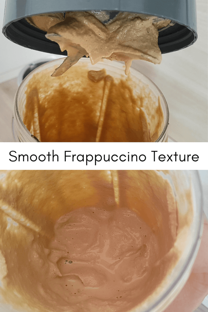 Making white chocolate mocha frappuccino step 2