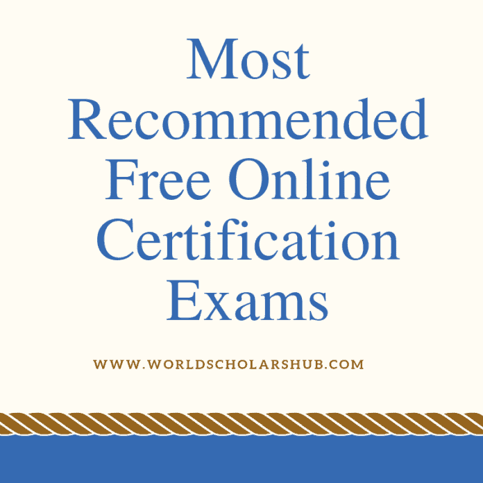 Most recommended free online certification exams