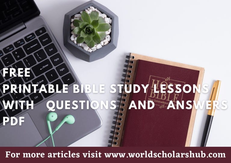 Free Printable Bible Study Lessons with Questions and Answers PDF