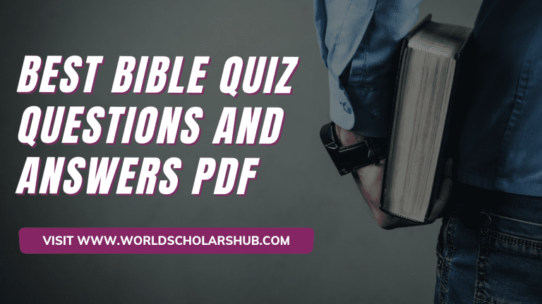 Bible quiz questions and answers PDF