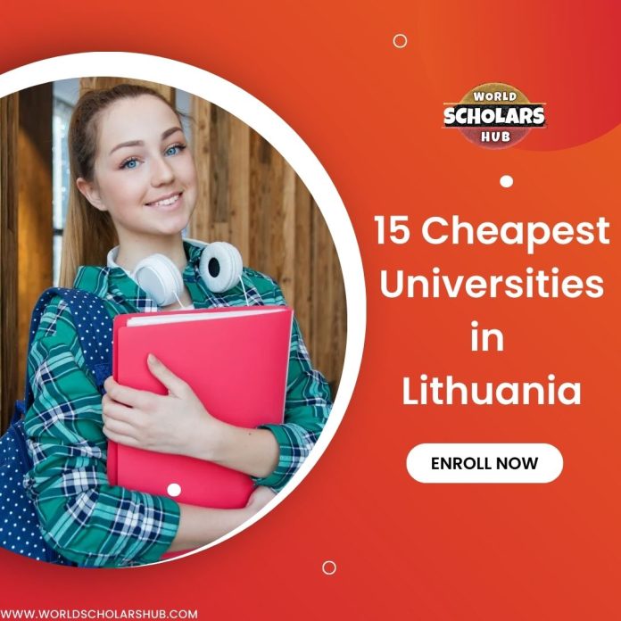 15 billigaste universiteten i Litauen