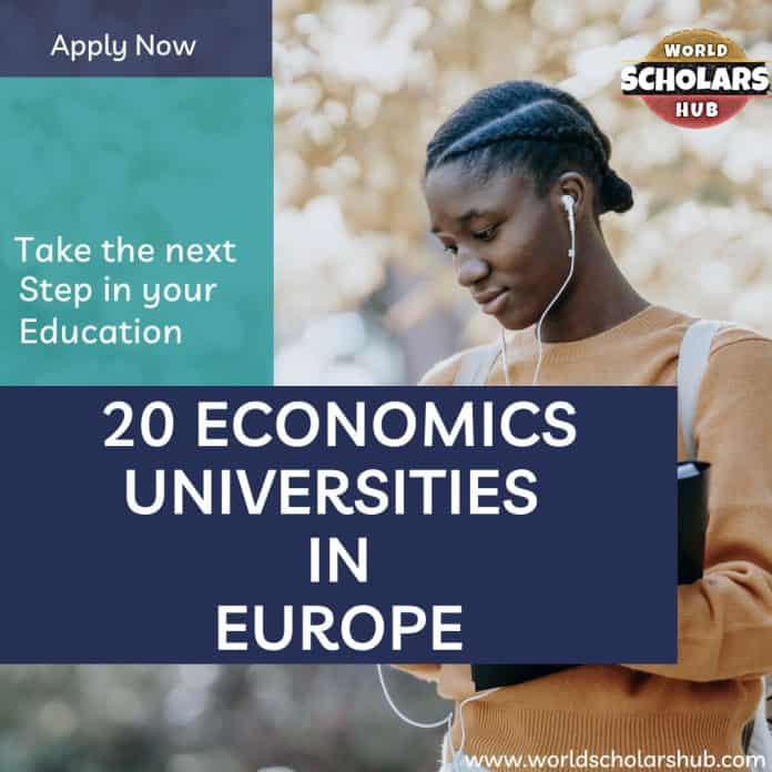 युरोपमा 20 अर्थशास्त्र विश्वविद्यालयहरू