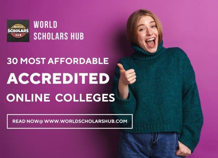 30 ең қолжетімді аккредиттелген онлайн колледждер