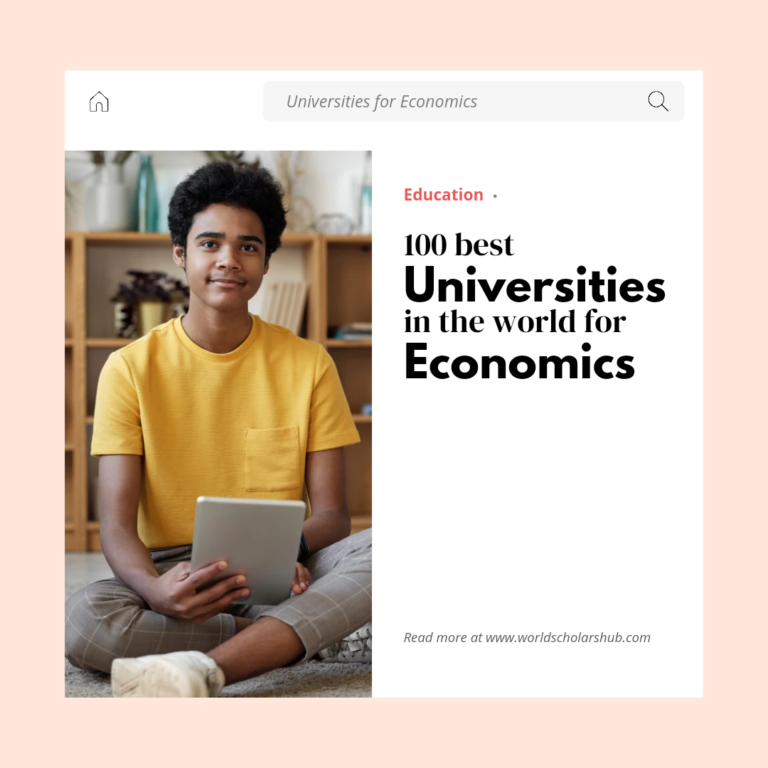 100 meilleures universités du monde pour l'économie