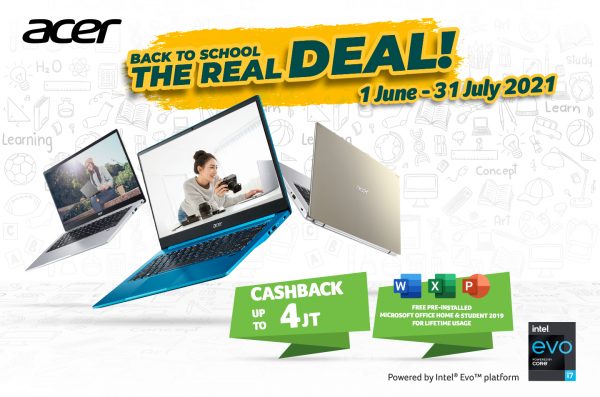 Promo Back To School, Beli Laptop Acer Sekarang, Dapat Cashback Hingga Rp 4 Juta!