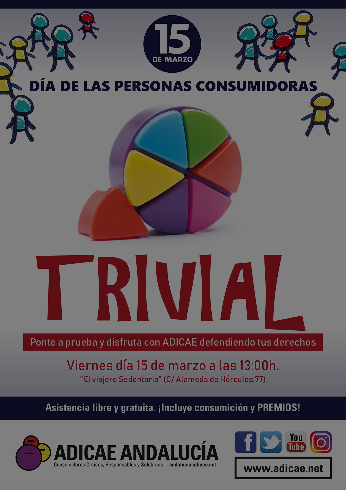 ADICAE Andalucía celebra talleres, debates y mesas informativas con motivo del Día Mundial del Consumidor