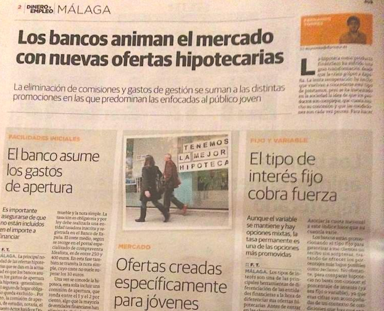 El Diario Sur se hace eco de las reivindicaciones de ADICAE Málaga