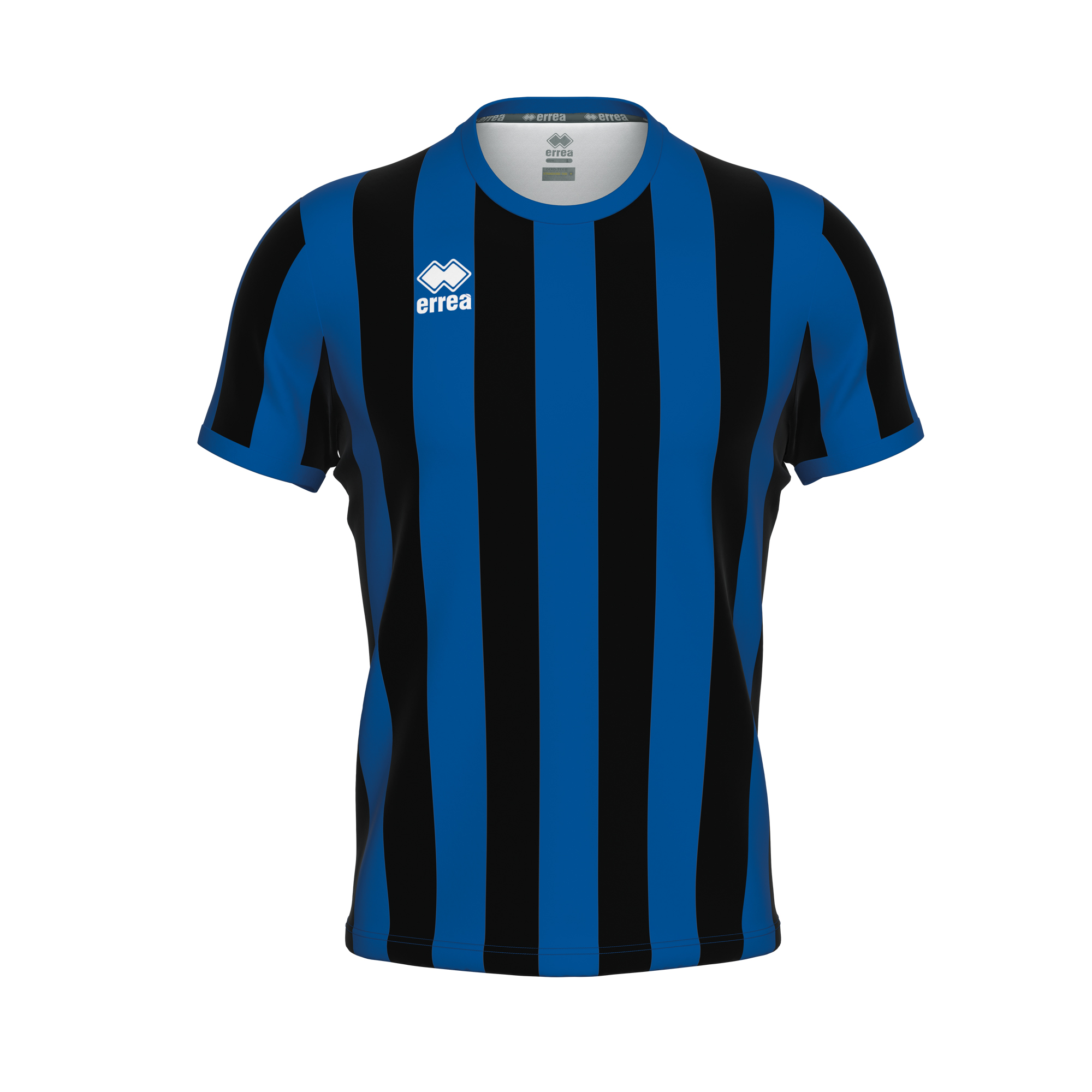 Errea Strip Football Shirt Black Blue