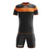 Zeus Apollo Football Kit Black Orange Fluo