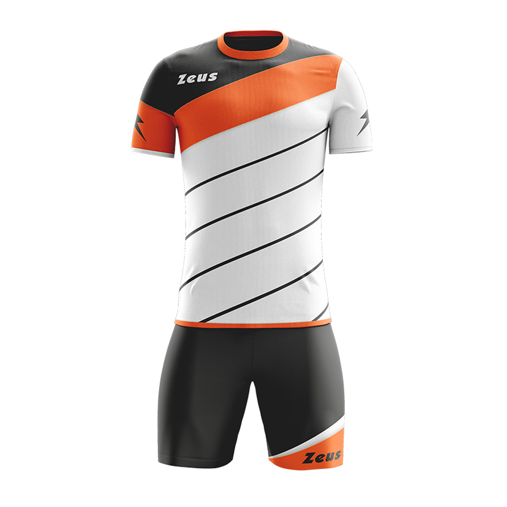 Zeus Lybra Football Kit White Orange