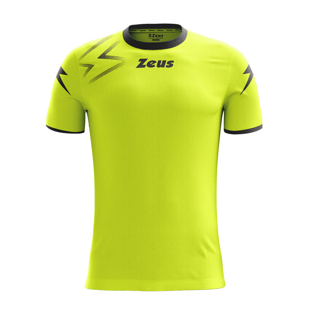Zeus Mida Football Shirt Yellow Fluo Black