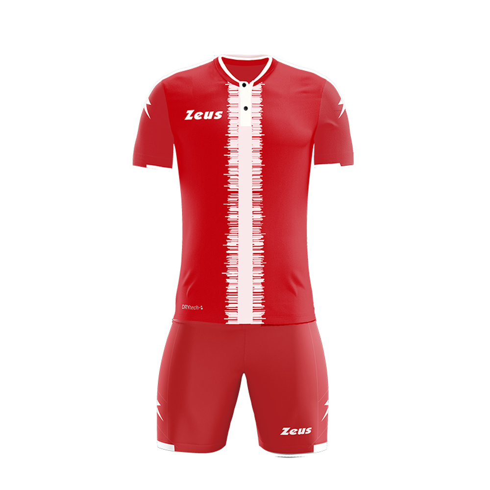 Zeus Perseo Football Kit Red White