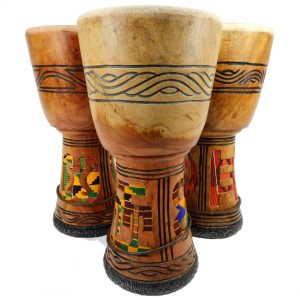kente djembe shells made in Ghana for African Drumming