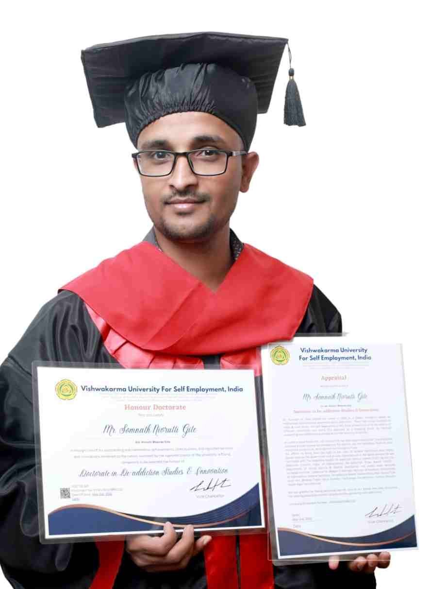 Awarding doctorate to Somnath Nivruti Gite