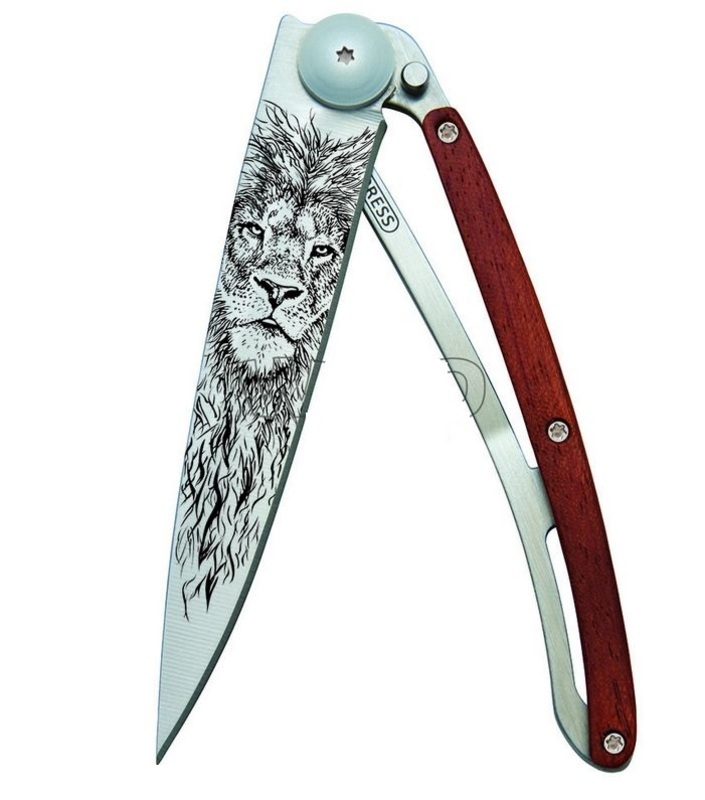 Kapesní nůž Deejo 1CB056 Tattoo Lion