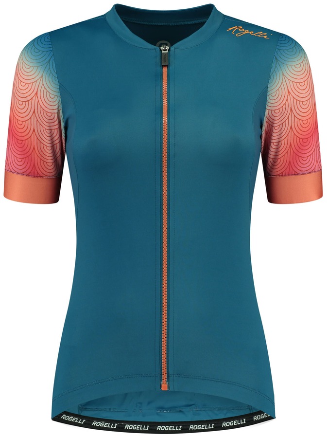 Cyklistický dres Rogelli Waves modro/korálový ROG351514