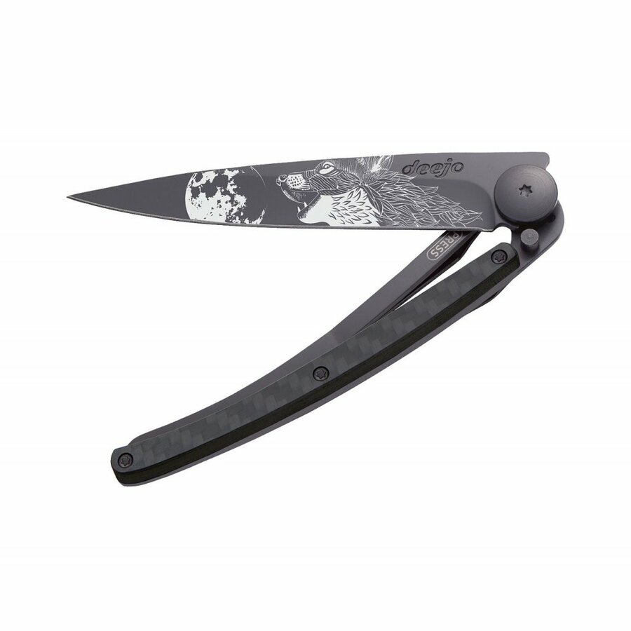 Kapesní nůž Deejo 1GC104 Tattoo black 37g Howling carbon