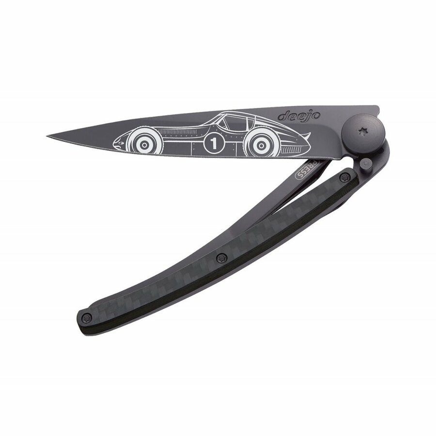 Kapesní nůž Deejo 1GC105 Tattoo black 37g Racing car carbon