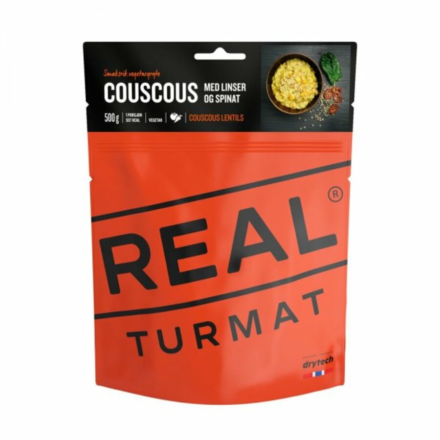 Real Turmat Couscous with lentils and spinach - kuskus s čočkou a špenátem 121 g 5275