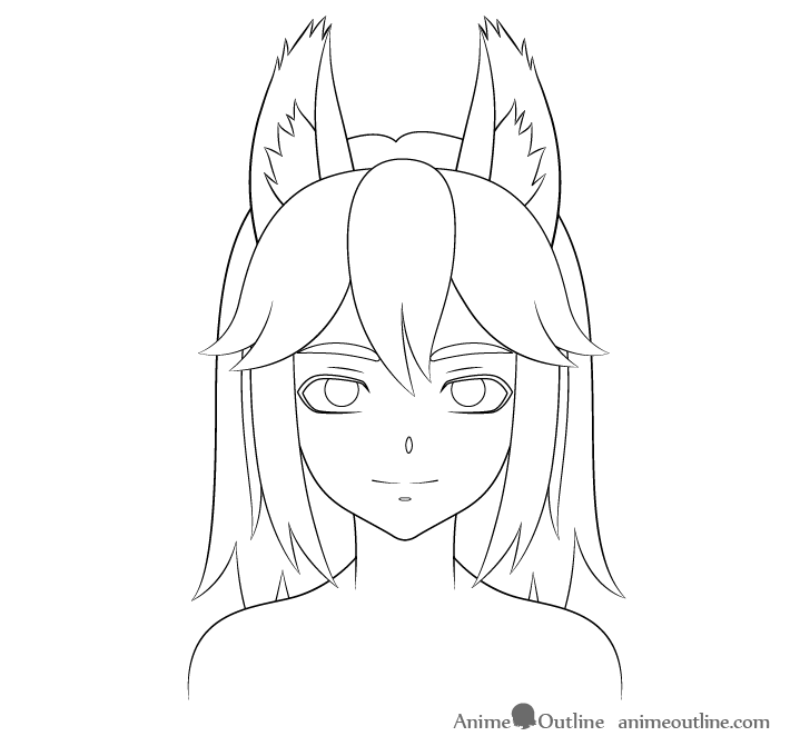 Drawings Of Anime Wolves Girls