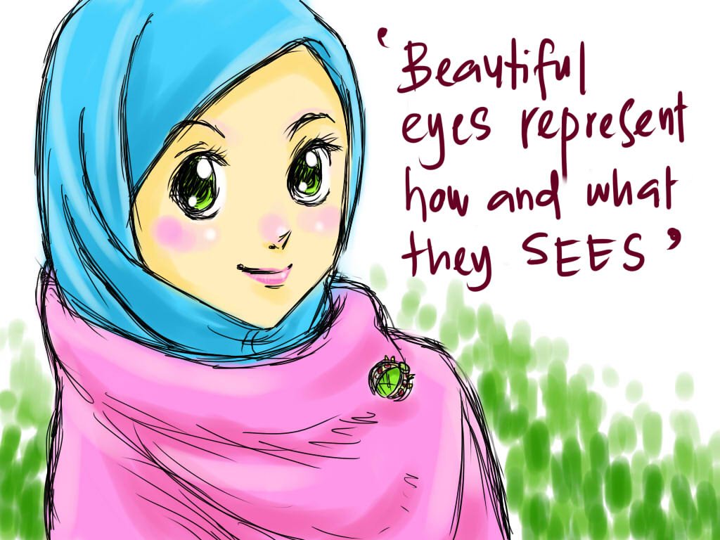 Gambar Orang Pakai Hijab Kartun