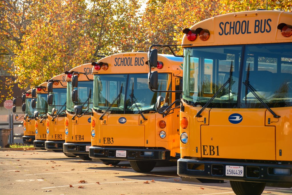 After school bus services halted, parents and teachers acted quickly to get students to school. 