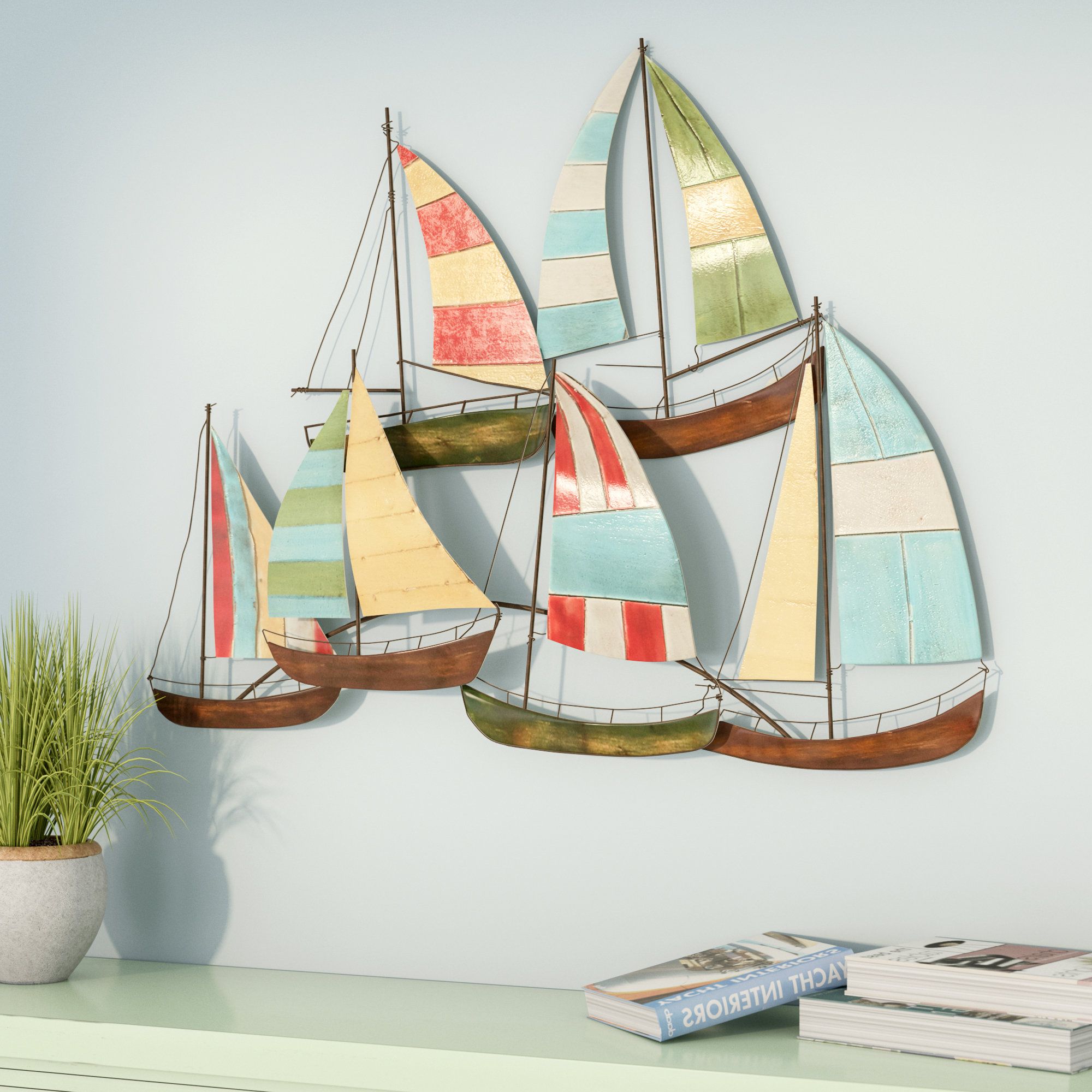 Featured Photo of Metal Alloy Boat Wall Decor
