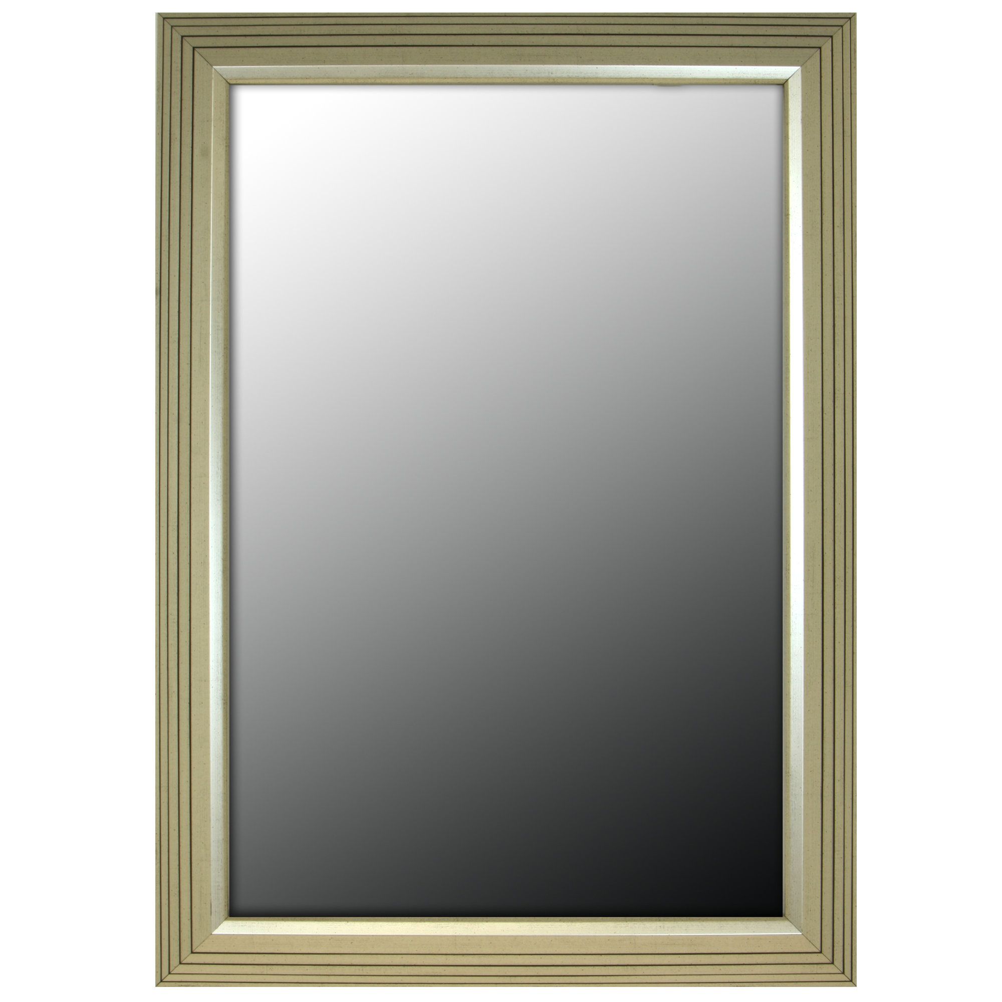 2019 Greenough Stepped Vintage Silver Petite Traditional Wall Mirror In Vintage Wall Mirrors (Gallery 19 of 20)