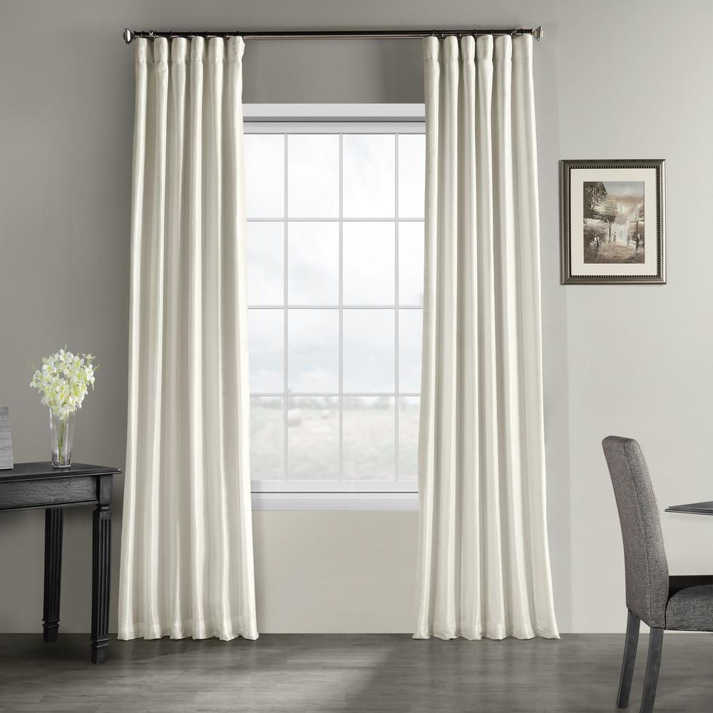 Featured Photo of Off White Vintage Faux Textured Silk Curtains