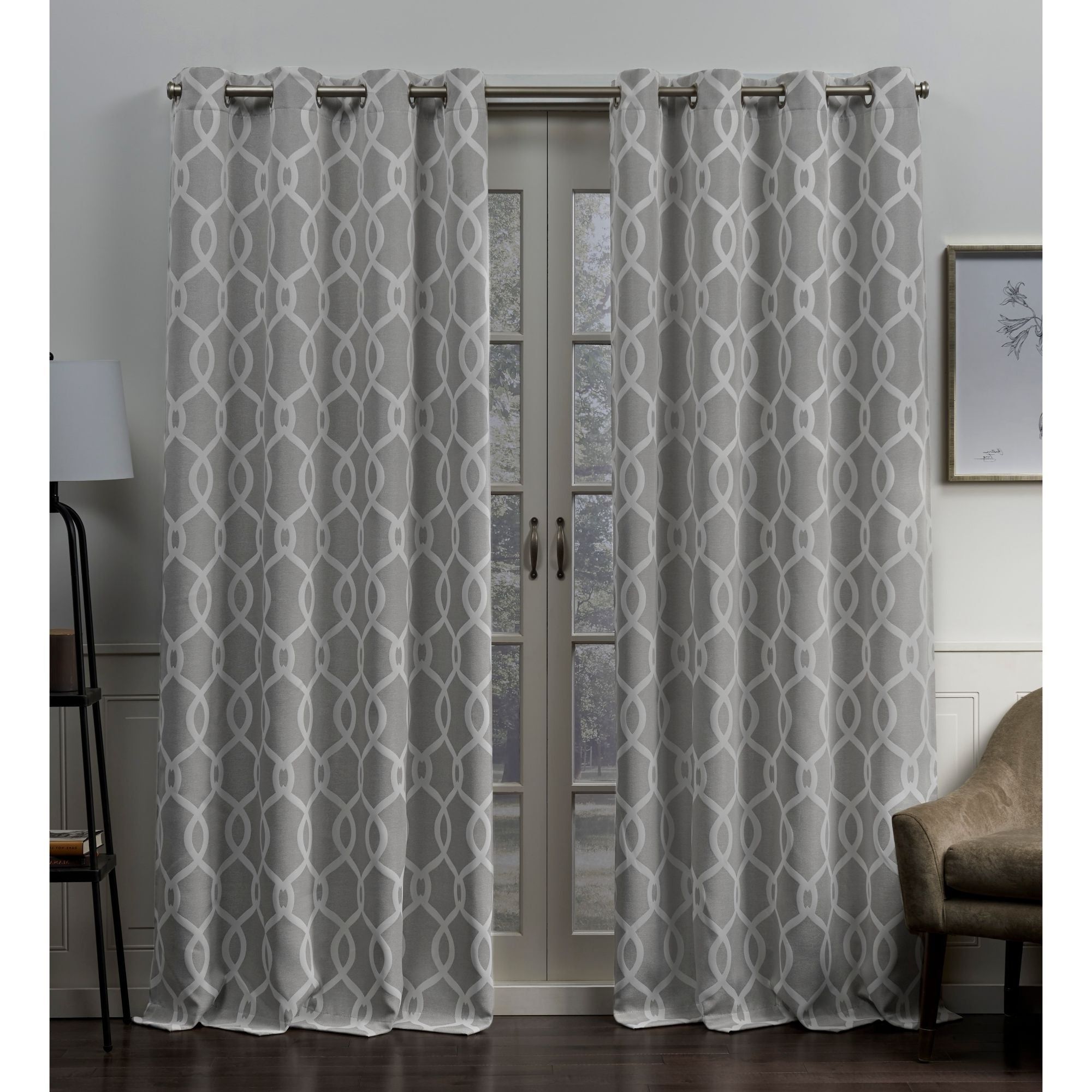 Featured Photo of Woven Blackout Grommet Top Curtain Panel Pairs