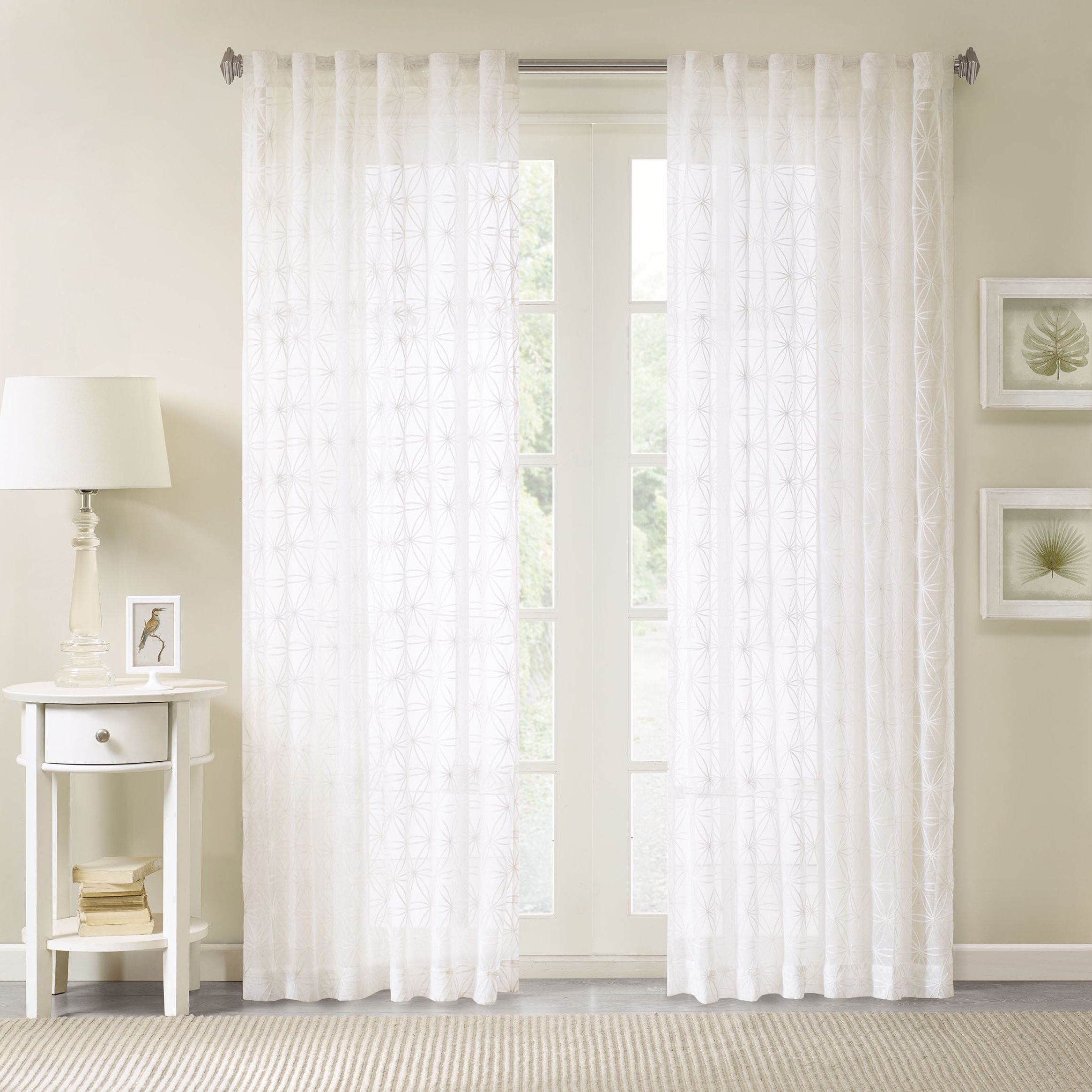Featured Photo of Kida Embroidered Sheer Curtain Panels